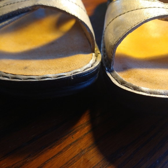 Finn Comfort Sansibar Metallic Slides 2 Velcro Straps  Size D43 Made in Germany - Picture 7 of 12